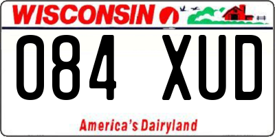WI license plate 084XUD