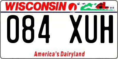 WI license plate 084XUH