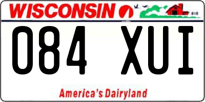 WI license plate 084XUI