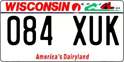 WI license plate 084XUK