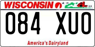 WI license plate 084XUO