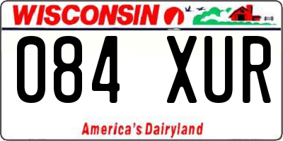 WI license plate 084XUR