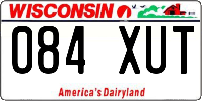 WI license plate 084XUT