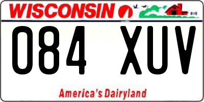 WI license plate 084XUV