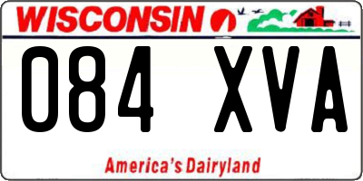 WI license plate 084XVA