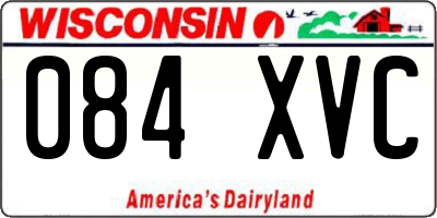 WI license plate 084XVC