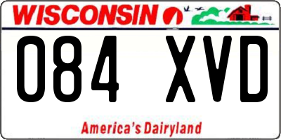 WI license plate 084XVD