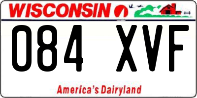 WI license plate 084XVF