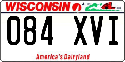 WI license plate 084XVI