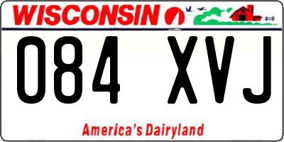 WI license plate 084XVJ