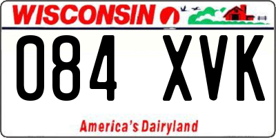 WI license plate 084XVK