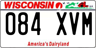 WI license plate 084XVM