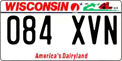 WI license plate 084XVN