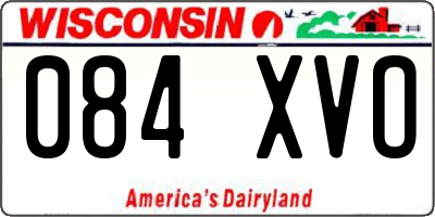 WI license plate 084XVO