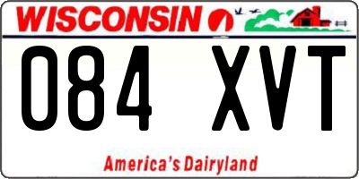 WI license plate 084XVT