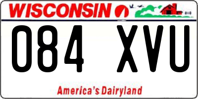WI license plate 084XVU