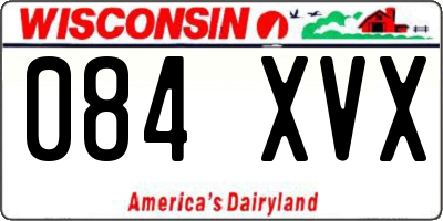 WI license plate 084XVX