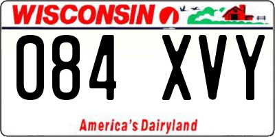 WI license plate 084XVY