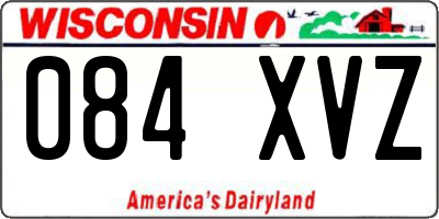 WI license plate 084XVZ
