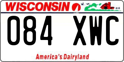 WI license plate 084XWC