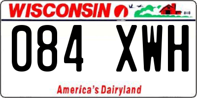 WI license plate 084XWH