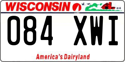 WI license plate 084XWI