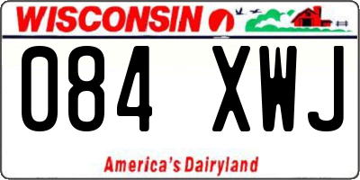 WI license plate 084XWJ