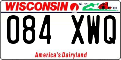 WI license plate 084XWQ