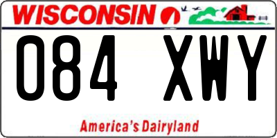 WI license plate 084XWY