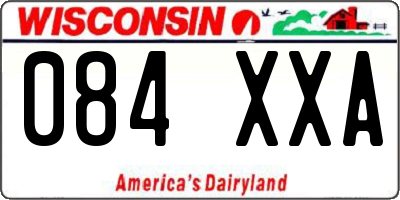 WI license plate 084XXA