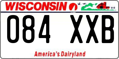 WI license plate 084XXB