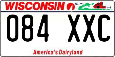 WI license plate 084XXC