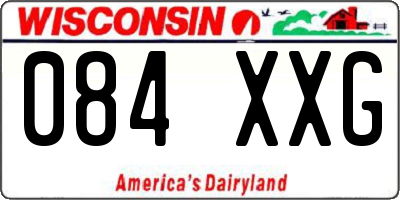 WI license plate 084XXG