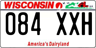 WI license plate 084XXH