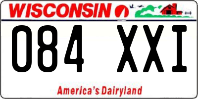 WI license plate 084XXI