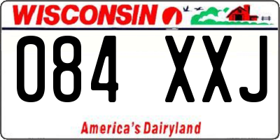 WI license plate 084XXJ