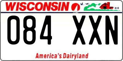WI license plate 084XXN