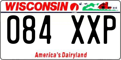 WI license plate 084XXP