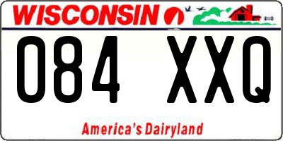 WI license plate 084XXQ