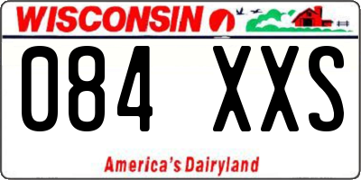 WI license plate 084XXS