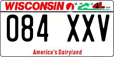 WI license plate 084XXV