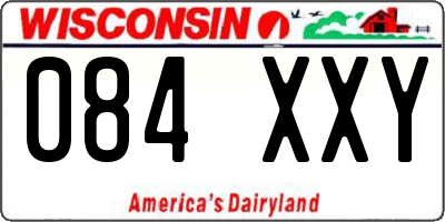 WI license plate 084XXY