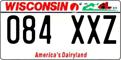 WI license plate 084XXZ