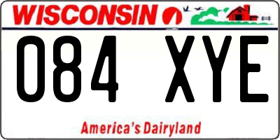WI license plate 084XYE