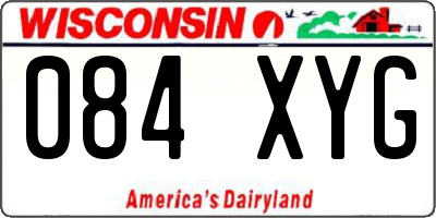 WI license plate 084XYG
