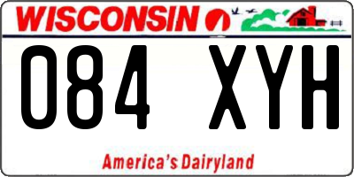 WI license plate 084XYH