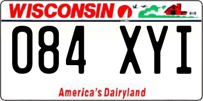WI license plate 084XYI