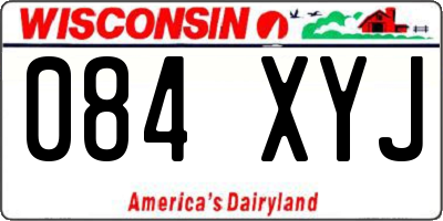 WI license plate 084XYJ