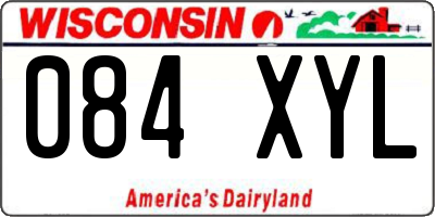WI license plate 084XYL