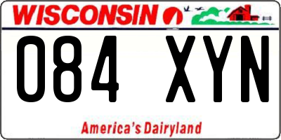 WI license plate 084XYN